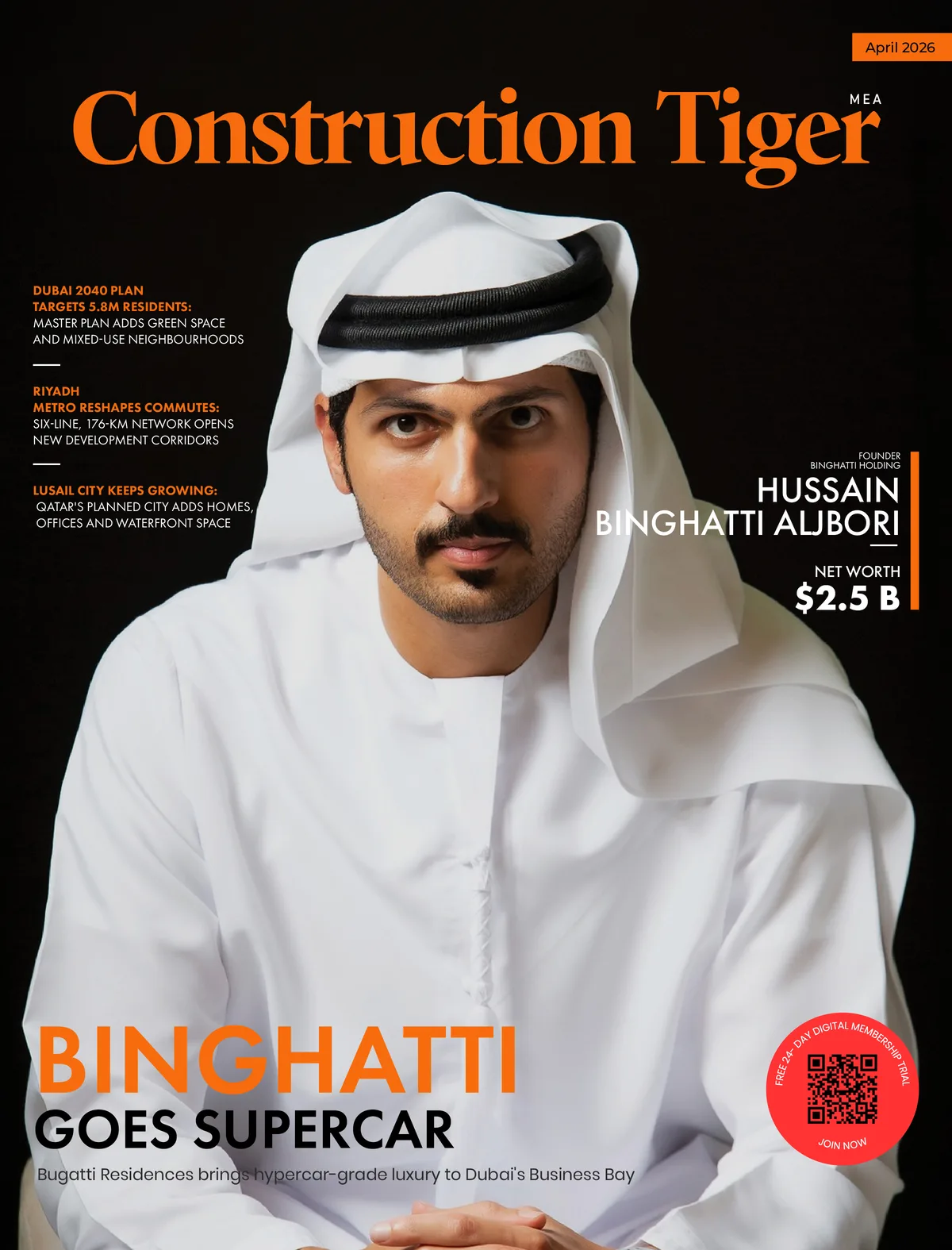 April 2026 Construction Tiger MEA issue: Binghatti goes supercar